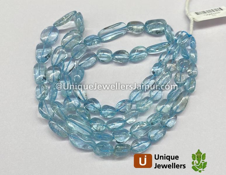 Aquamarine Plain Nuggets Beads